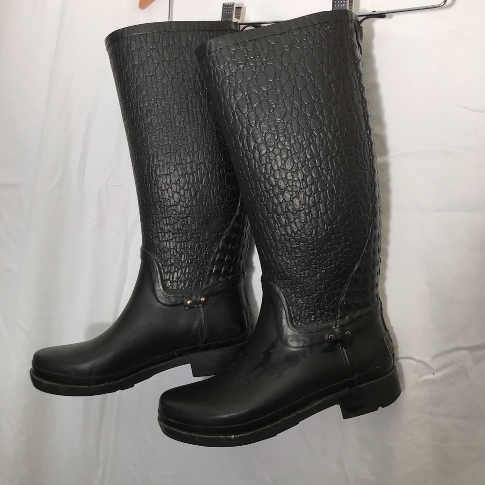 Kenneth Cole rubber rain boots black size 7